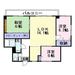 イーストマンション【5階】の間取り