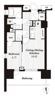 オープンレジデンシア名古屋駅 THE COURT【8階】の間取り