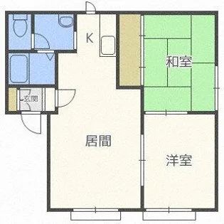 パークハウスゆりがはら【202号室】の間取り