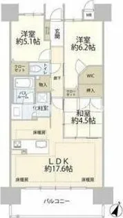 カルティア刈谷松坂【14階】の間取り