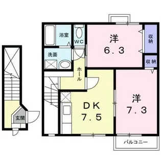 カーサKeiⅡ【2階】の間取り