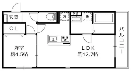 アリア守山 守山市二町町【1階】の間取り