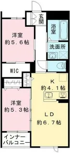 ティーメゾン グリシーヌ S棟【1階】の間取り