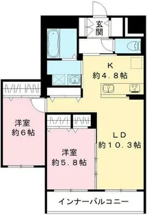 ティーメゾン グリシーヌ S棟【1階】の間取り