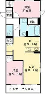 ティーメゾン グリシーヌ S棟【2階】の間取り