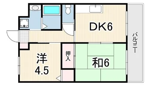 ホワイトハイツ【1階】の間取り