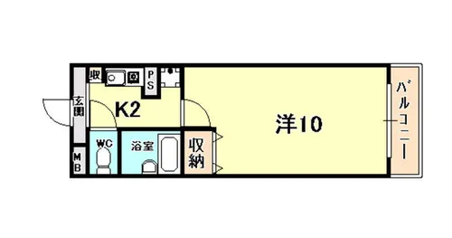 プライムハウス甲東園【4階】の間取り