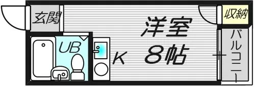 ハイツミスミ【4階】の間取り
