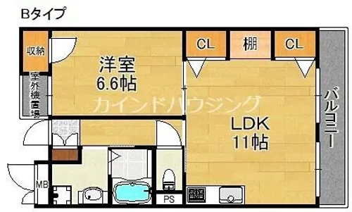 ピュアファースト花園【8階】の間取り