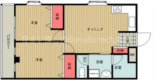 湯里マンション【403号室】の間取り