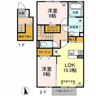 ラフィネM【203号室】の間取り