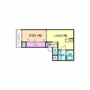 クレインコート鶴野【2階】の間取り