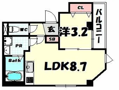 ERcity’s下山手【1階】の間取り
