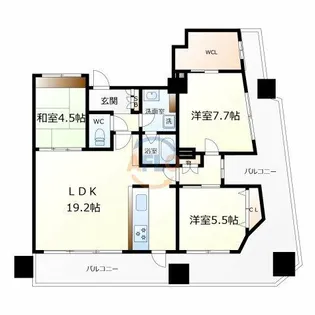 メルベーユ城東【7階】の間取り