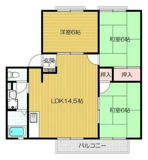 パークヒル枚方 D【2階】の間取り