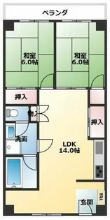 武庫サンロイヤル【1階】の間取り