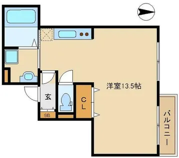 バロンガーデン武庫之荘【4階】の間取り