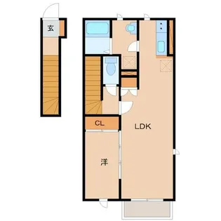 TRINITY DUO 塚口2【2階】の間取り