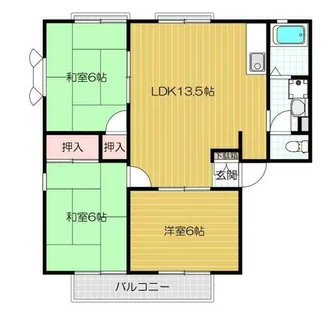 ワイドヒル山之上【1階】の間取り