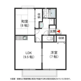 サンビレッジOKUNO A【1階】の間取り