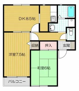 サニーハイツ香里園【1階】の間取り