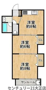 ウェーブ平尾【3階】の間取り