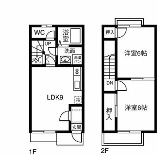 愛知県稲沢市小池2丁目【テラスハウス】の間取り