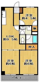 グランドステータス天神B棟【303号室】の間取り