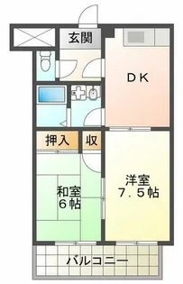 リバティビル【2階】の間取り