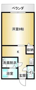 ライフステージ川津【B104号室】の間取り