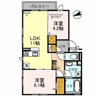 アムール久宝寺【2階】の間取り