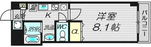 ルミエール西宮【6階】の間取り