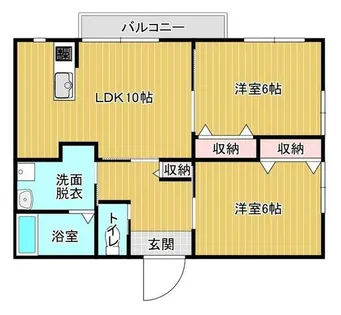 ライフステージ山野【2階】の間取り