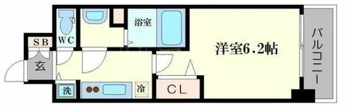 ポルトボヌール梅田WEST【11階】の間取り