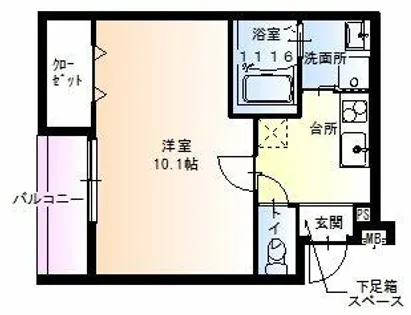 フジパレス和歌山黒田Ⅱ番館【102号室】の間取り