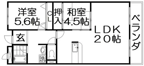 プランドールマツカワ【2階】の間取り