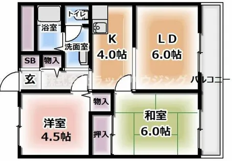 第二メゾン扇【2階】の間取り