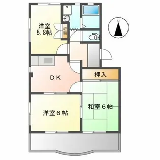 リバーマウスB【1階】の間取り
