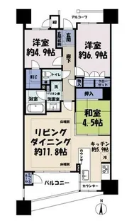 レジデンス・ザ・トヨタ【4階】の間取り