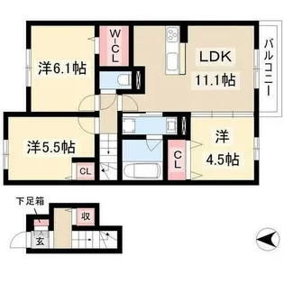 サンハイム八社【2階】の間取り