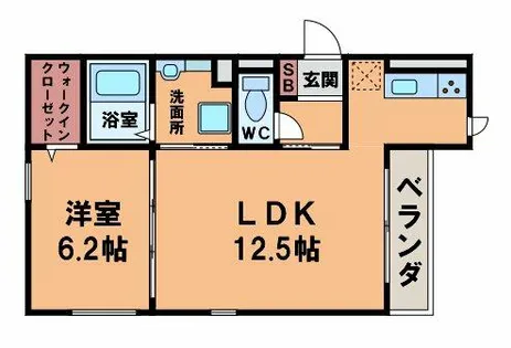 ジュリあべの【2階】の間取り