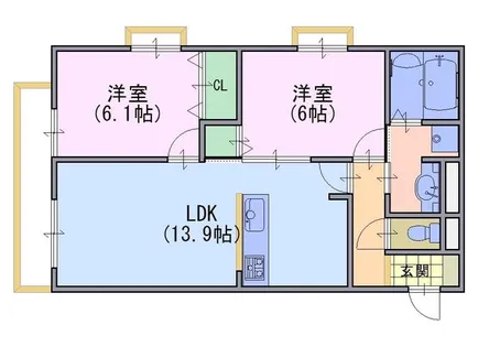 セジュールワイバーン【3階】の間取り