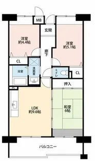 公社賃貸SMALIO 西田辺【2-901号室】の間取り