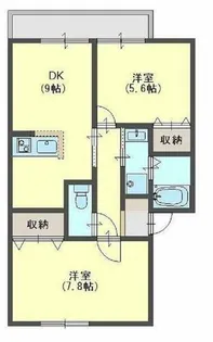 スカイフィールド【2階】の間取り