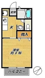 シルクハイツ【1階】の間取り