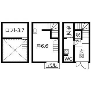 ベルセ黒川【1階】の間取り