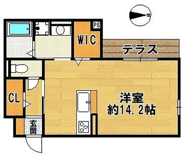 CRECER三田【1階】の間取り