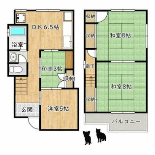 大阪府堺市中区毛穴町【一戸建】の間取り