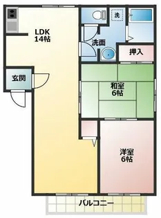 コートヴィレッジⅠ【2階】の間取り
