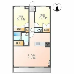 プリマヴェイラⅢ【1階】の間取り